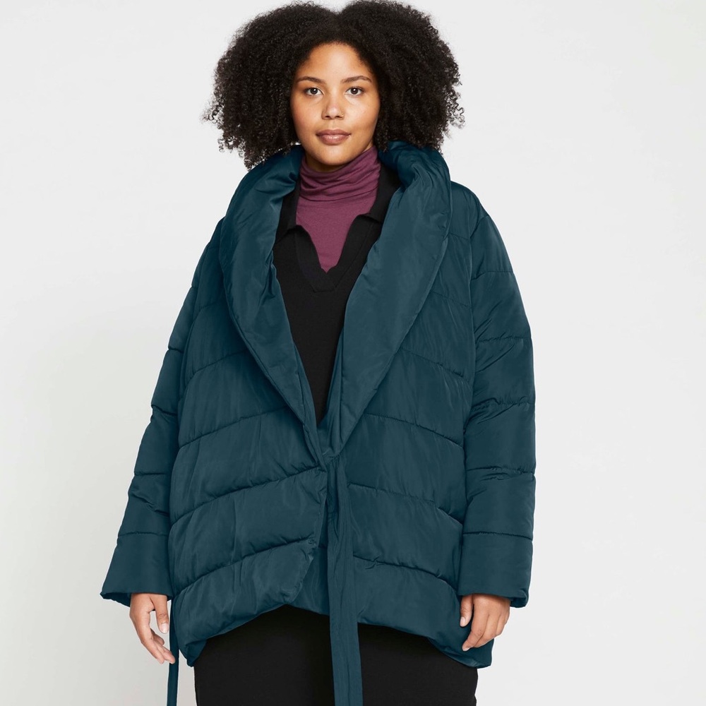 Universal Standard Kanda Puffer Jacket Deep Sea Size 24